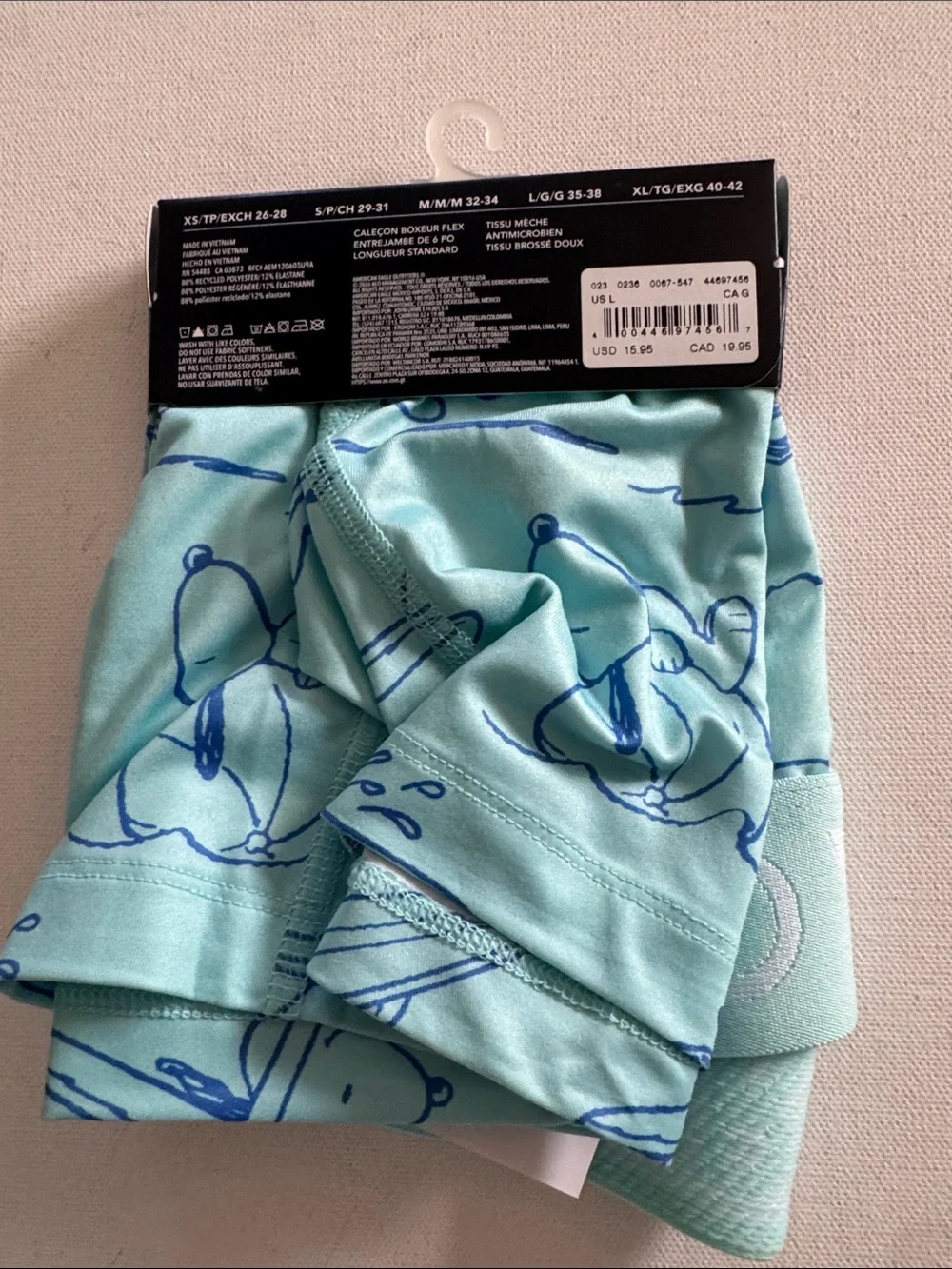 Snoopy Boxer Briefs Mens Large American Eagle Flex